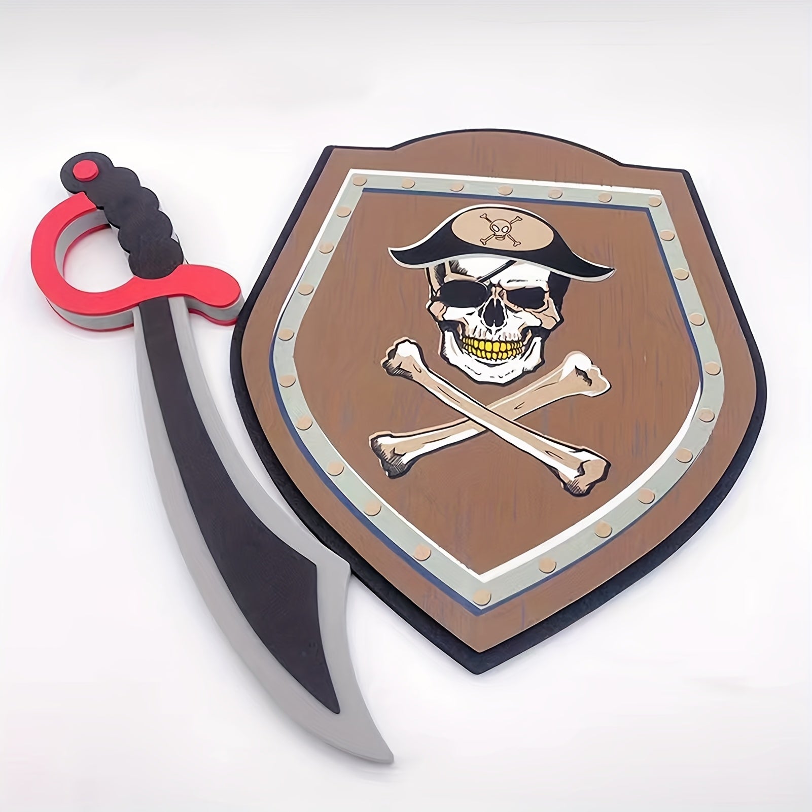 2 Soft Foam Toy Sword and Shield for Role Playing Stage Props Birthday Parties