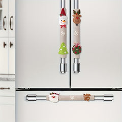 3pcs Christmas Fridge Handle Cover Xmas Home Decor