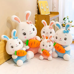 Soft Bunny Rabbit Plush Toy with Expressive Eyes & Nose