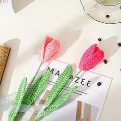 Hand Knitted Bouquet Material Bag Woolen Crochet DIY Gift Set
