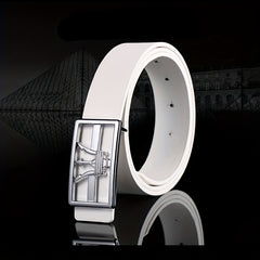 Crown Smooth Plate Buckle Belt For Men
