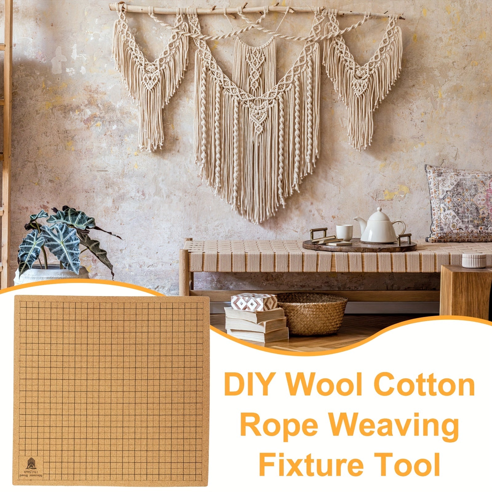 Macrame Board 38x38 Double Sided Portable Braiding Board