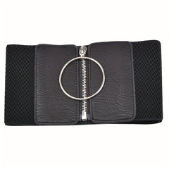 Wide Girdle Elastic Waistband Classic Dress Coat Belt