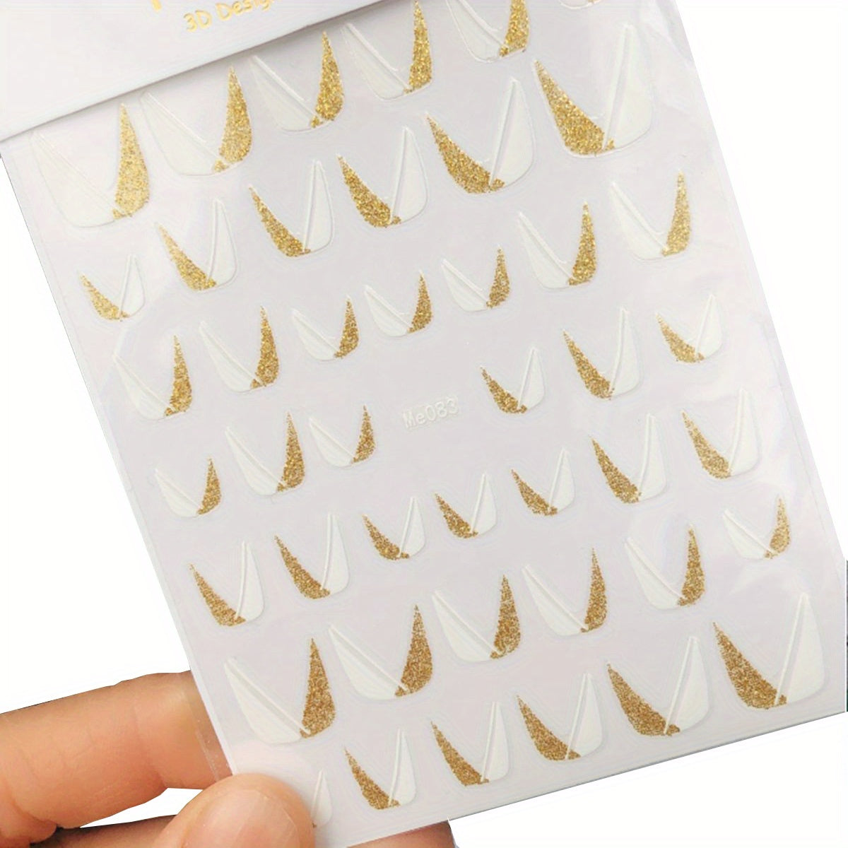 1pc French Nail Art Sticker 3D Self Adhesive Decals U Shape Nail Guides