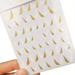 1pc French Nail Art Sticker 3D Self Adhesive Decals U Shape Nail Guides