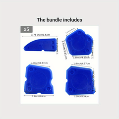 HIFESON 4pcs Silicone Remover Caulk Finisher Grout Tool Kit