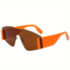 Y2K Rimless Sunglasses UV400 Sun Shades Outdoor Shield Sports