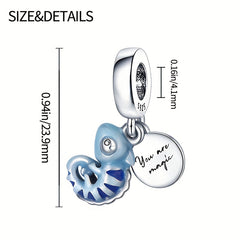925 Silver Chameleon Charm Bead Pendant for DIY Bracelet