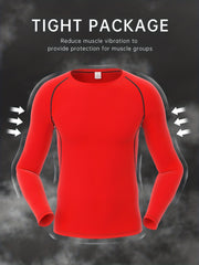 Men's Quick Drying Long Sleeve T-shirts Sweat-absorbing Undershirt