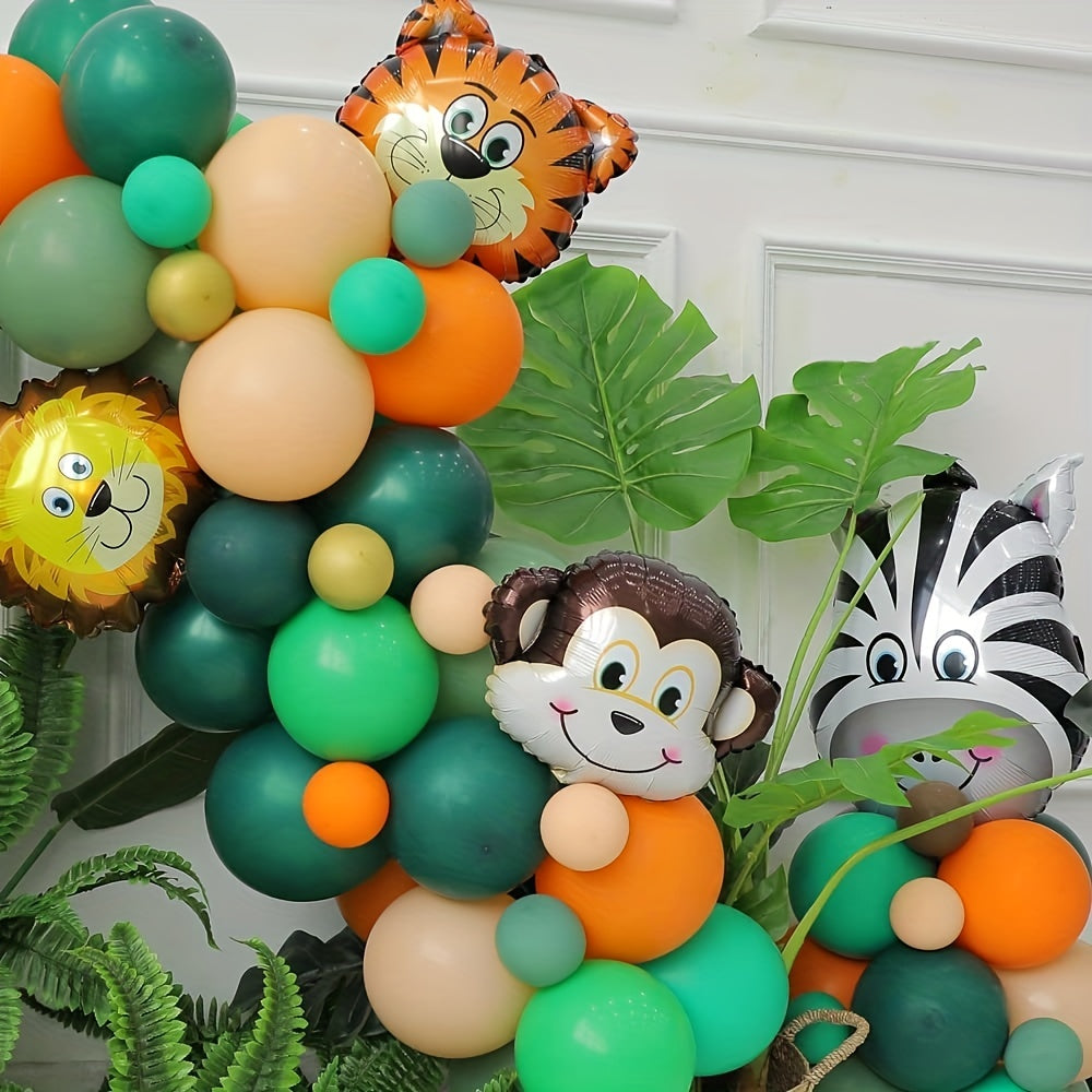 161pcs Jungle Safari Birthday Party Decorations Safari Animal Balloon Garland
