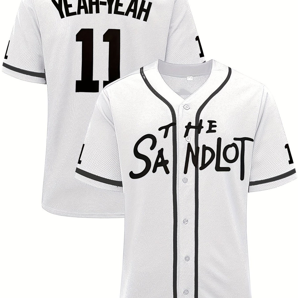 Men's 11 Retro Baseball Jersey Embroidery Butt