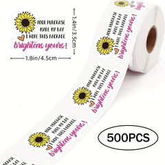 500pcs Small Business Thank You Stickers Roll