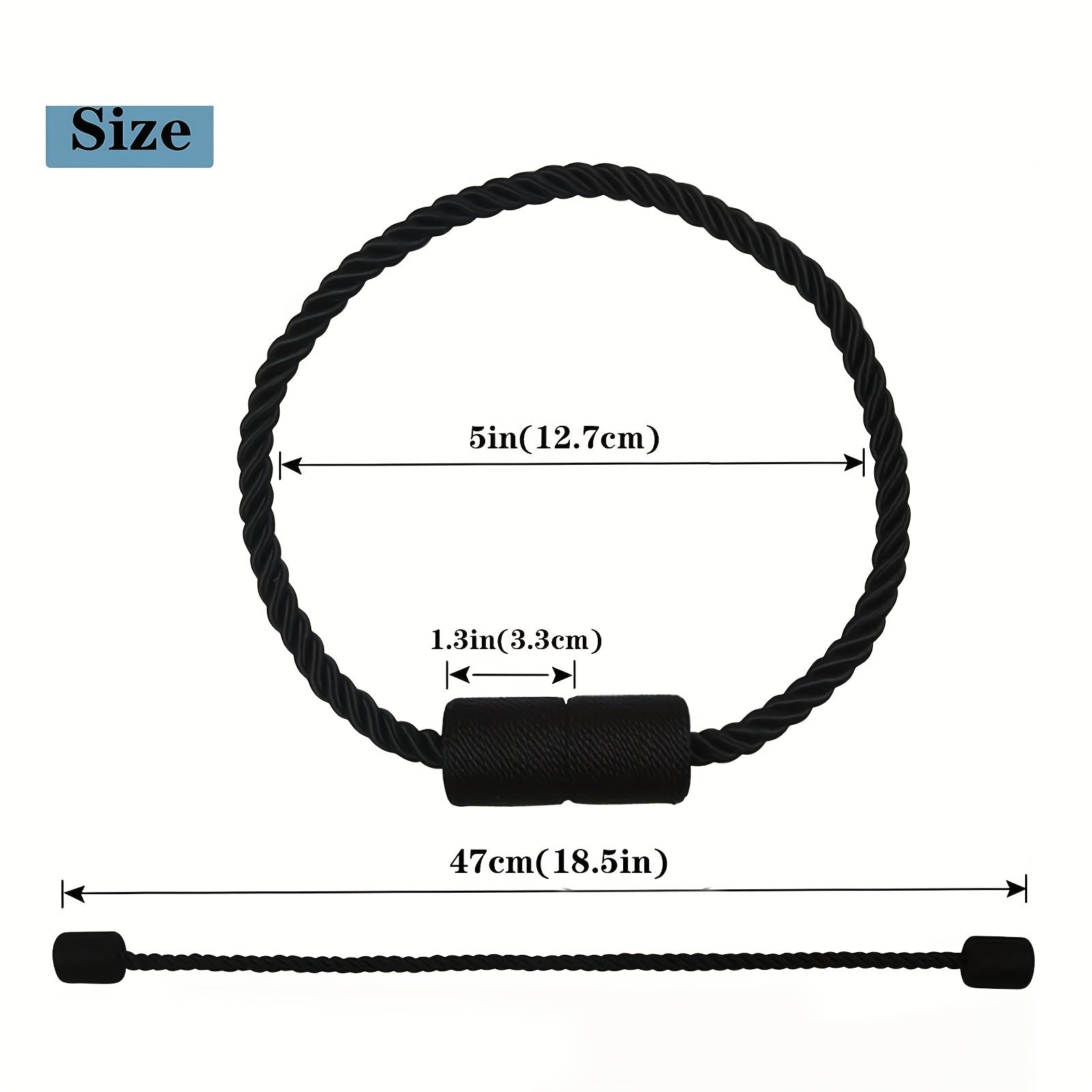 2pcs Magnetic Curtain Tiebacks Modern Rope Tiebacks For Drapes