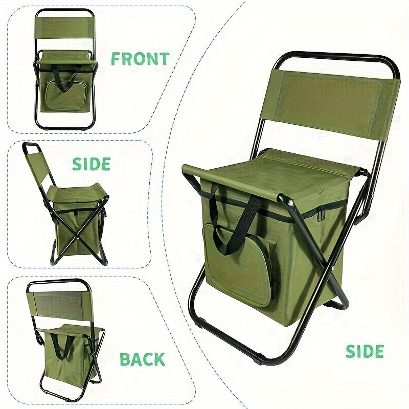 Fishing Chair With Cooler Bag Portable Lightweight Outdoor Chair For Fishing