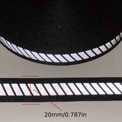 Grosgrain Reflective Ribbon 2 Yards Roll For DIY Crafts Sewing