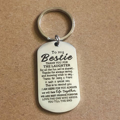 Bestie Friendship Stainless Steel Keychains - Inspiration Key Tag