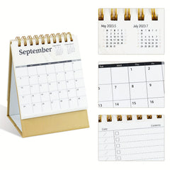 Mini Marble Pattern Desk Calendar 6 12 for Office and School