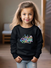 OERYUI Rainbow Print Crew Neck Pullover Top Kids Clothes