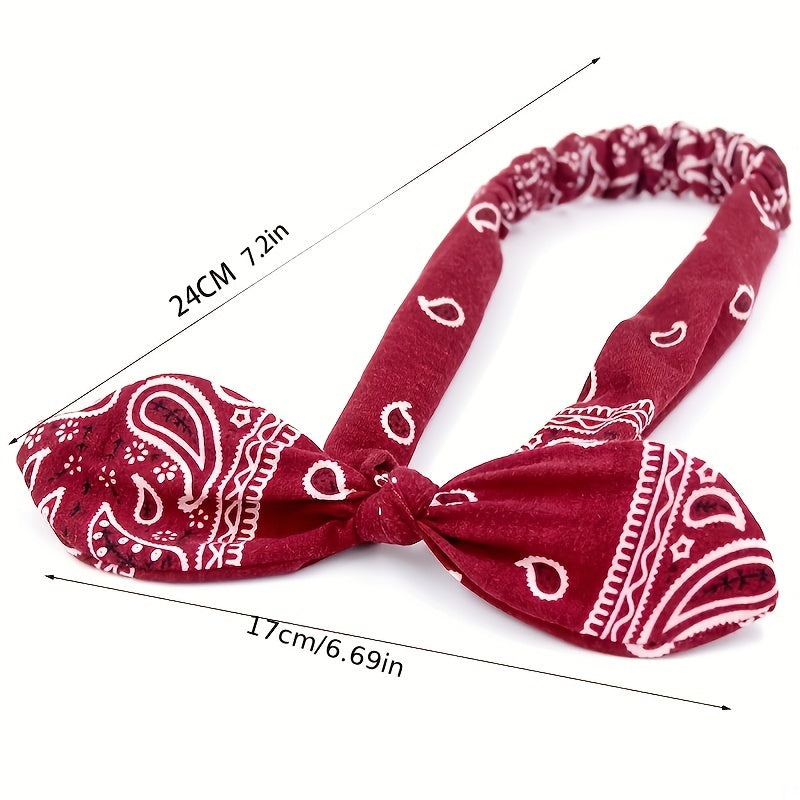 Vintage Boho Cross Knot Elastic Hairbands Non Slip Headbands