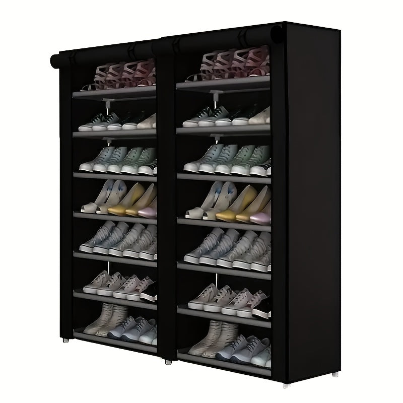 7 Layer Shoe Rack Standing Dustproof Shoe Storage Large Capacity Shelf