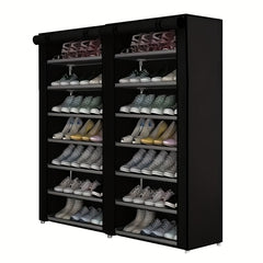 7 Layer Shoe Rack Standing Dustproof Shoe Storage Large Capacity Shelf