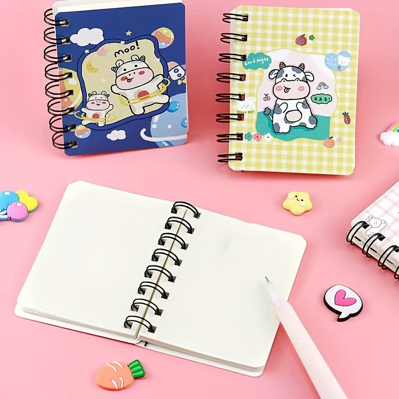 Cartoon Cow Coil Book Mini Spiral Notebook
