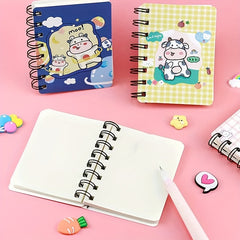 Cartoon Cow Coil Book Mini Spiral Notebook