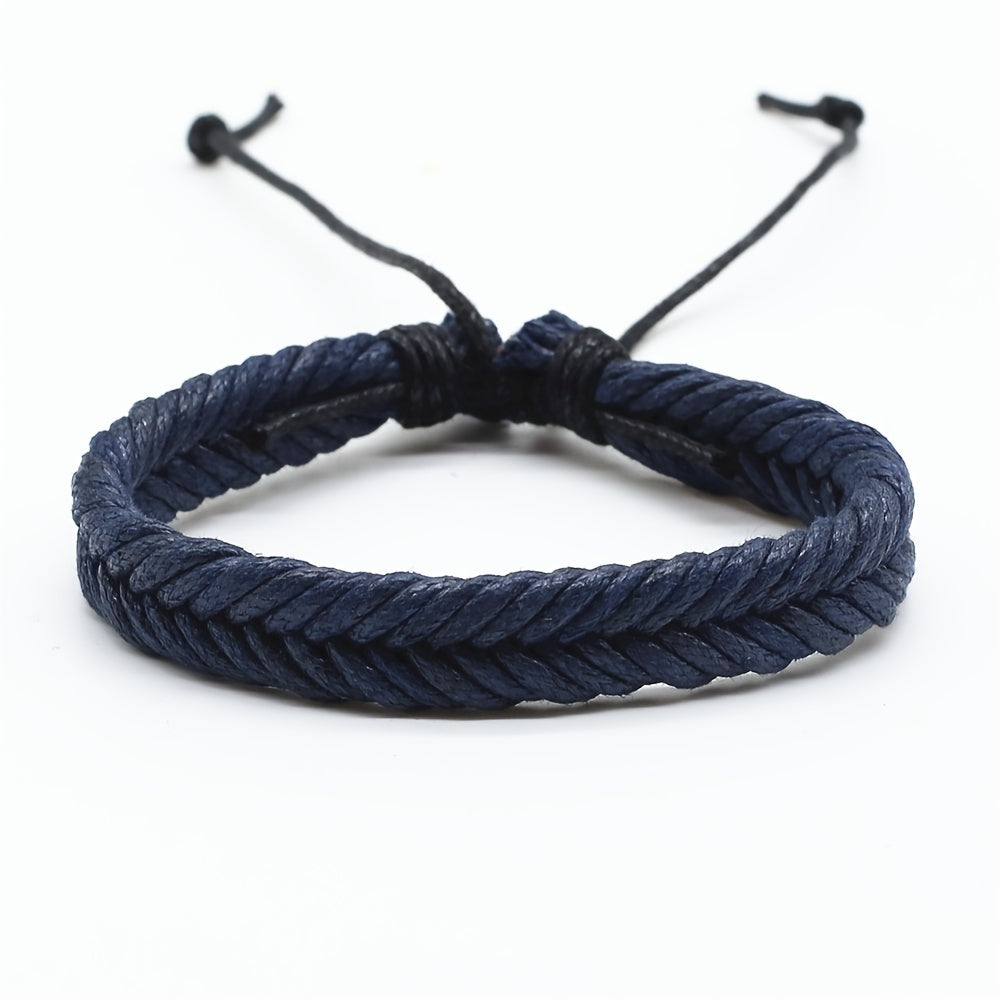 Vintage Brown Rope Woven Men Bracelets For Women Homme Gift Jewelry