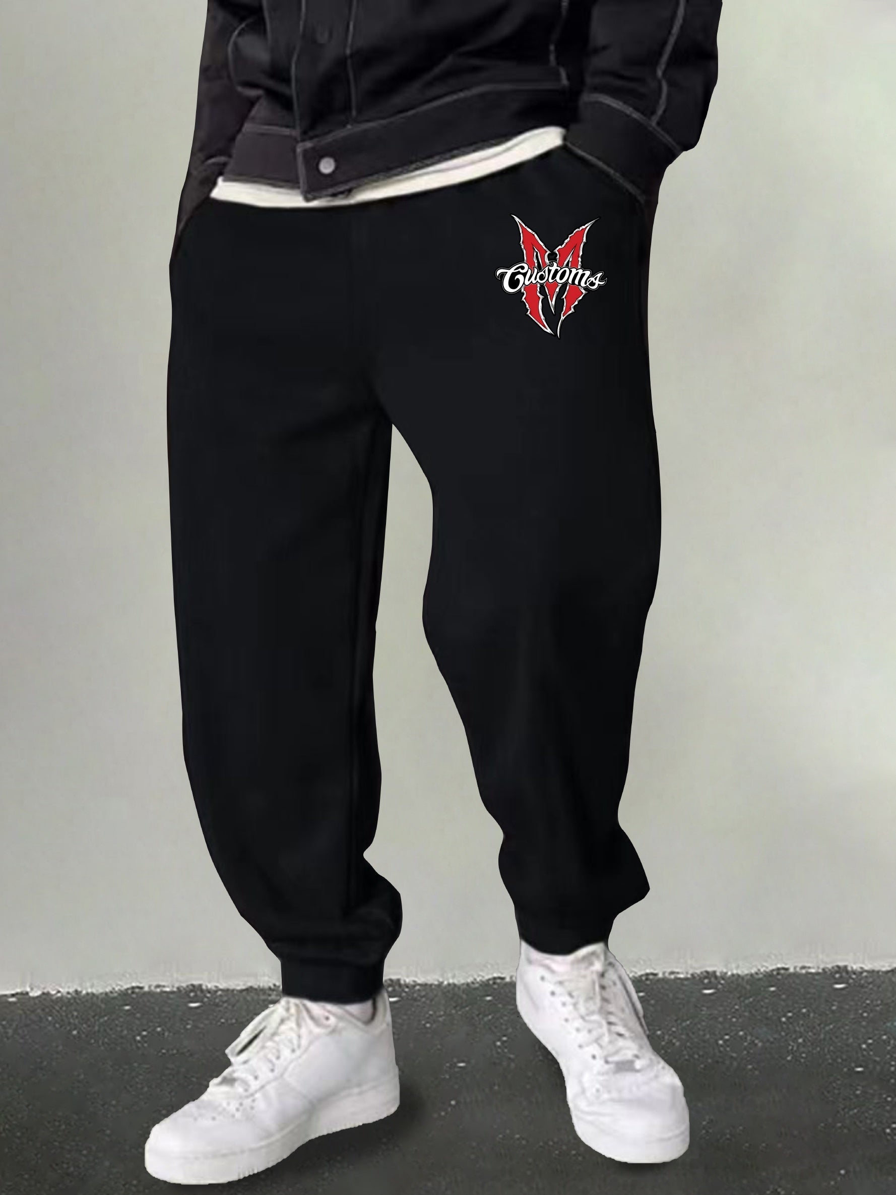 Men's Print Sweatpants Casual Stretch Drawstring Joggers