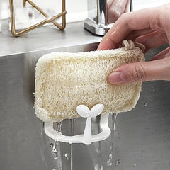 Scouring Pad Storage Rack Kitchen Sink Organizer Dishwashing Sponge Holder