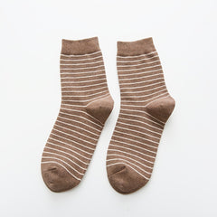 4 Pairs Striped Sports Socks for Women