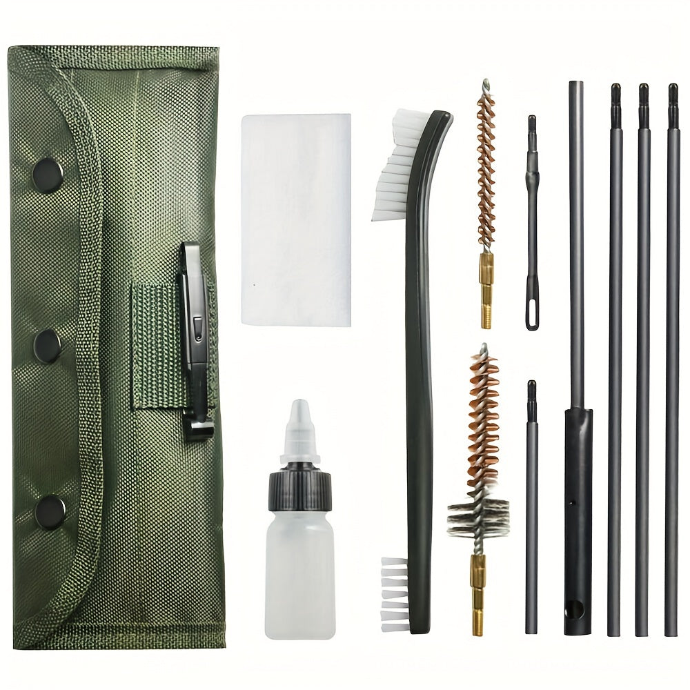10 Piece Tactical Cleaning Kit 22 223 556 Cartridges Nylon Brush Pouch