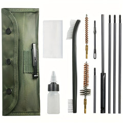 10 Piece Tactical Cleaning Kit 22 223 556 Cartridges Nylon Brush Pouch