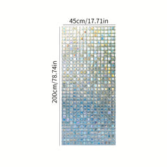 Mosaic Glass Window Sticker Privacy Film Rainbow Window