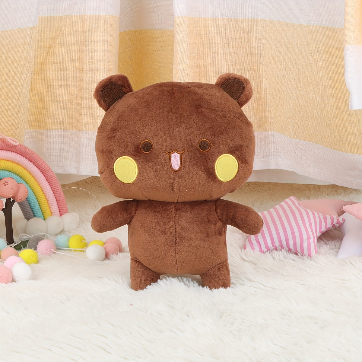 1pc Panda and Bubu Bear Plush Doll Sofa Decoration Toy