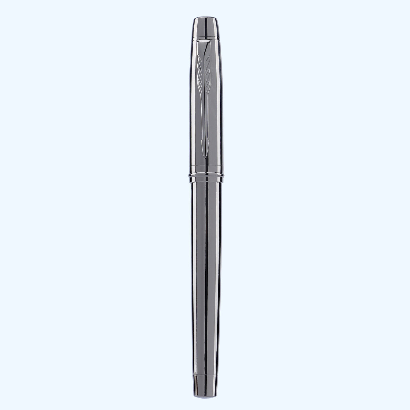 Silver Grey Fountain Pen 0.5MM Metal Pen with Ink Blotter