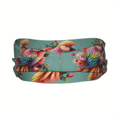 Parrot & Floral Print Sports Headband - Sweat Wicking & Stretchy