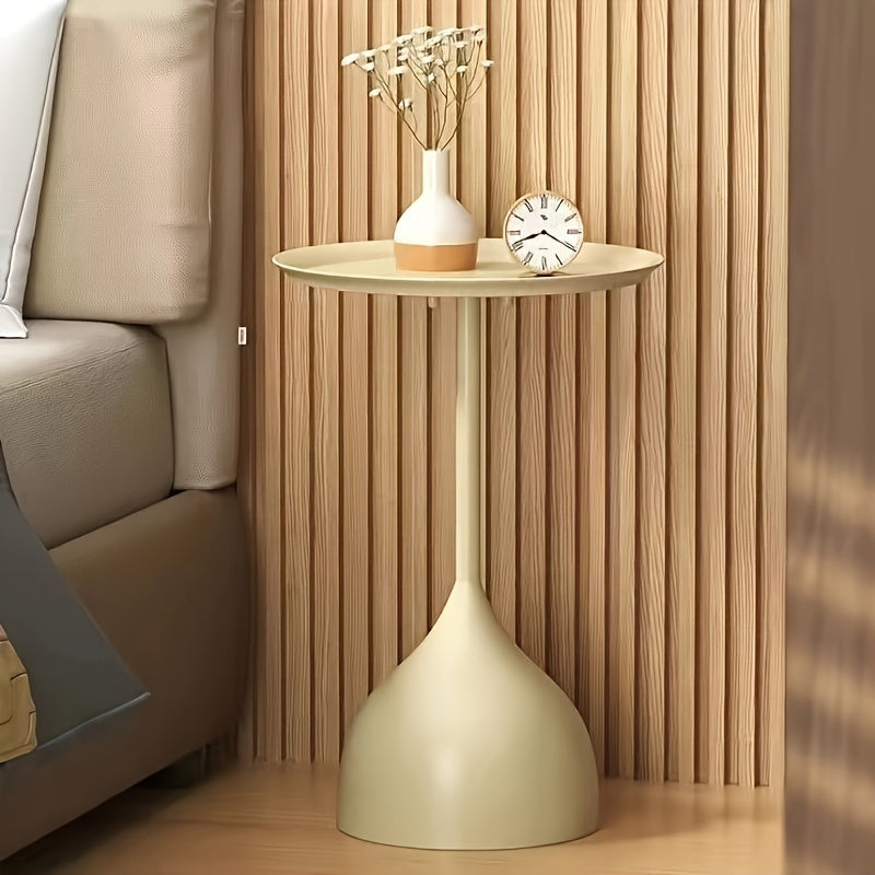 Cream Minimalist Style Side Table for Sofa, Living Room, Bed