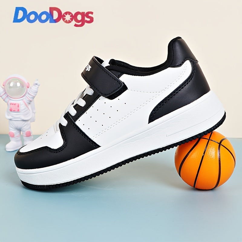 DooDogs Boys Low Top Sneakers Lightweight Anti Slip Shoes for Outdoor Activities