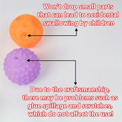 6 Pack Sensory Balls for Toddlers & Babies - Safe Squeaky Sounds
