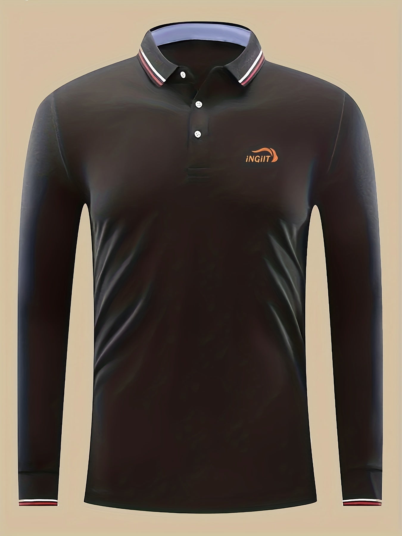 Men's Lightweight Long Sleeve Polo Shirt