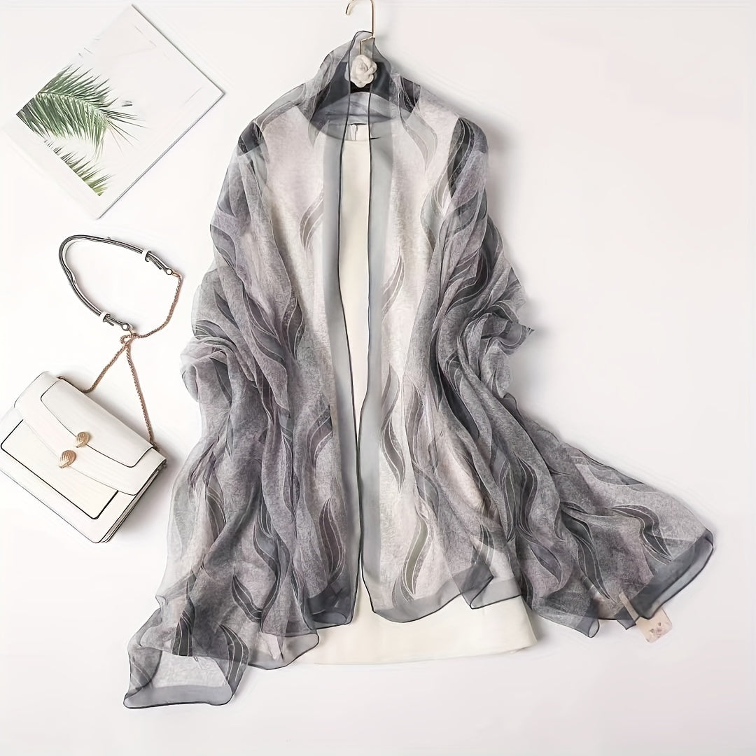 Leaf Charm Scarf Shawl Wrap for Daily Decoration