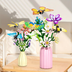 Flower Art Master Insect Flower Branch Eternal Flower Ornament Building Block
