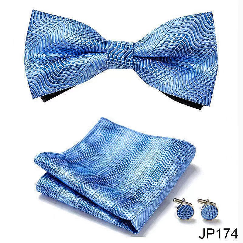 Pink Classic Bow Tie & Cufflinks Set for Men