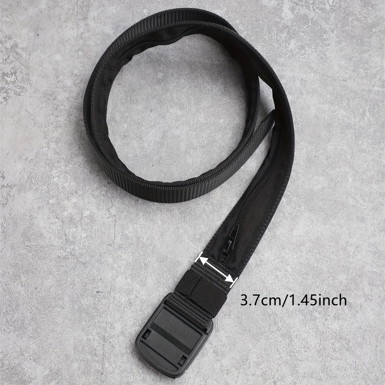 Men's Tactical Leather Belt with Zipper - Outdoor Belt