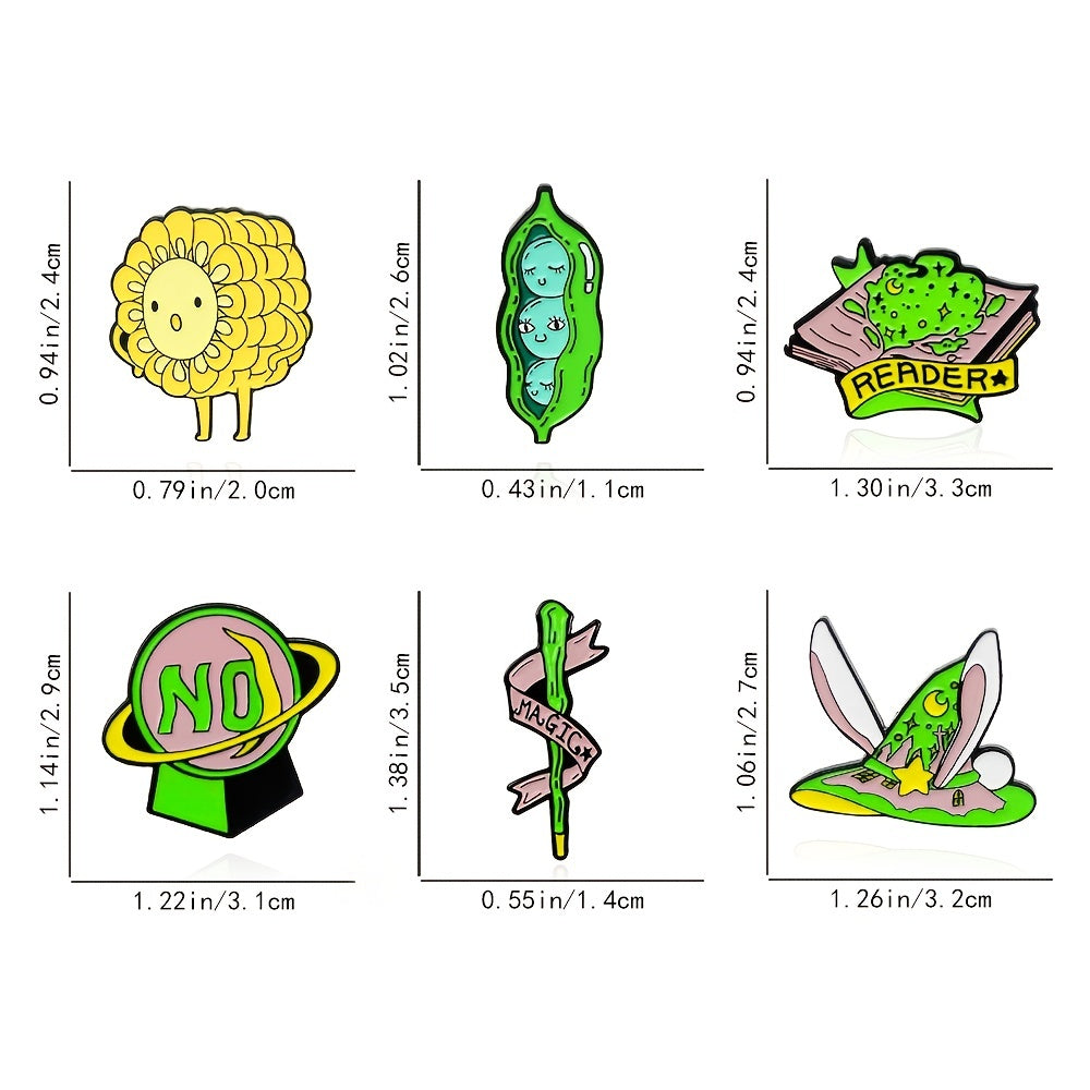 Men's Cartoon Brooch for Clothing Bags Jackets