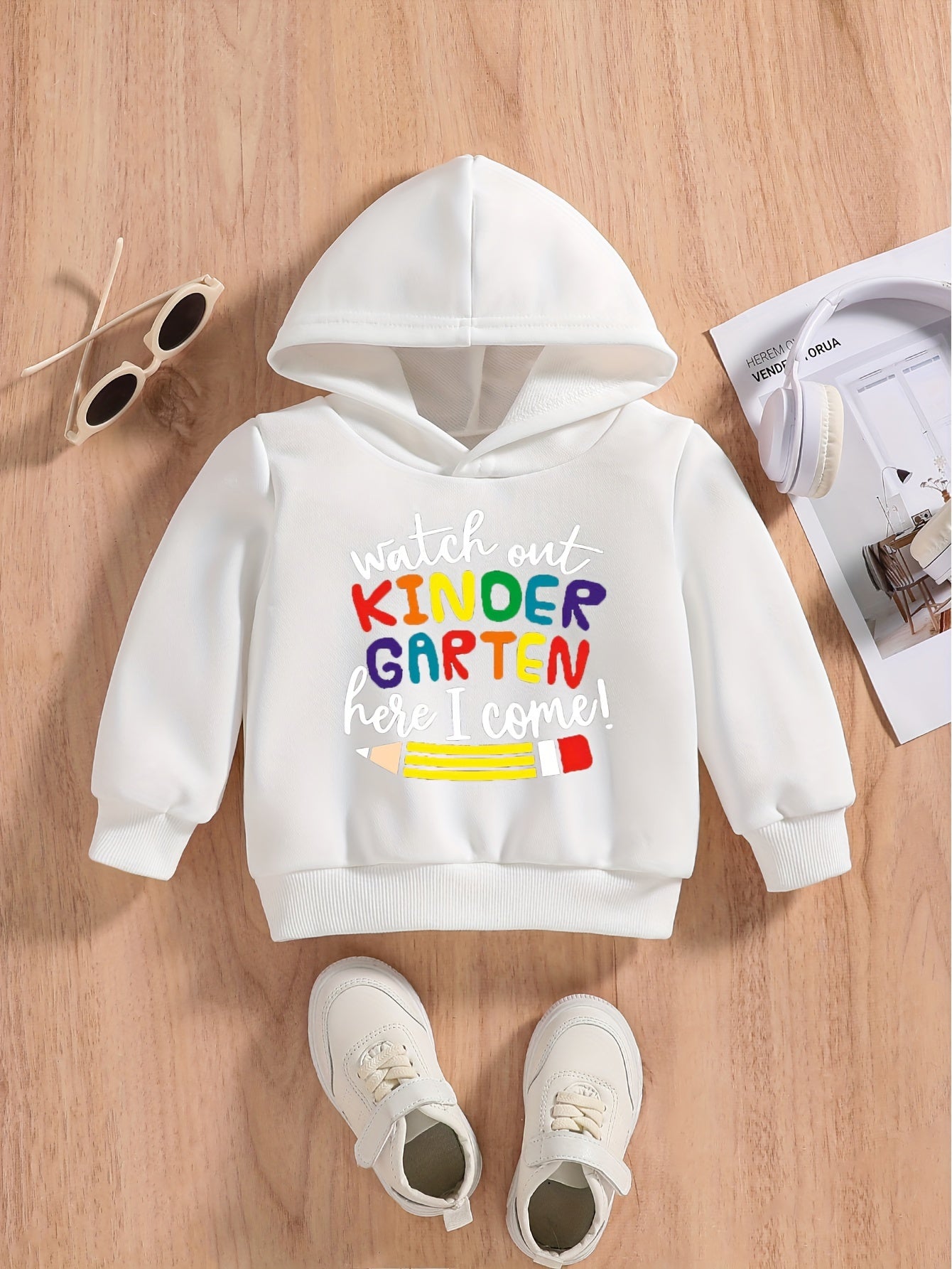 Baby Boys Sweatshirt Hoodie KINDERGARTEN Print Pullover