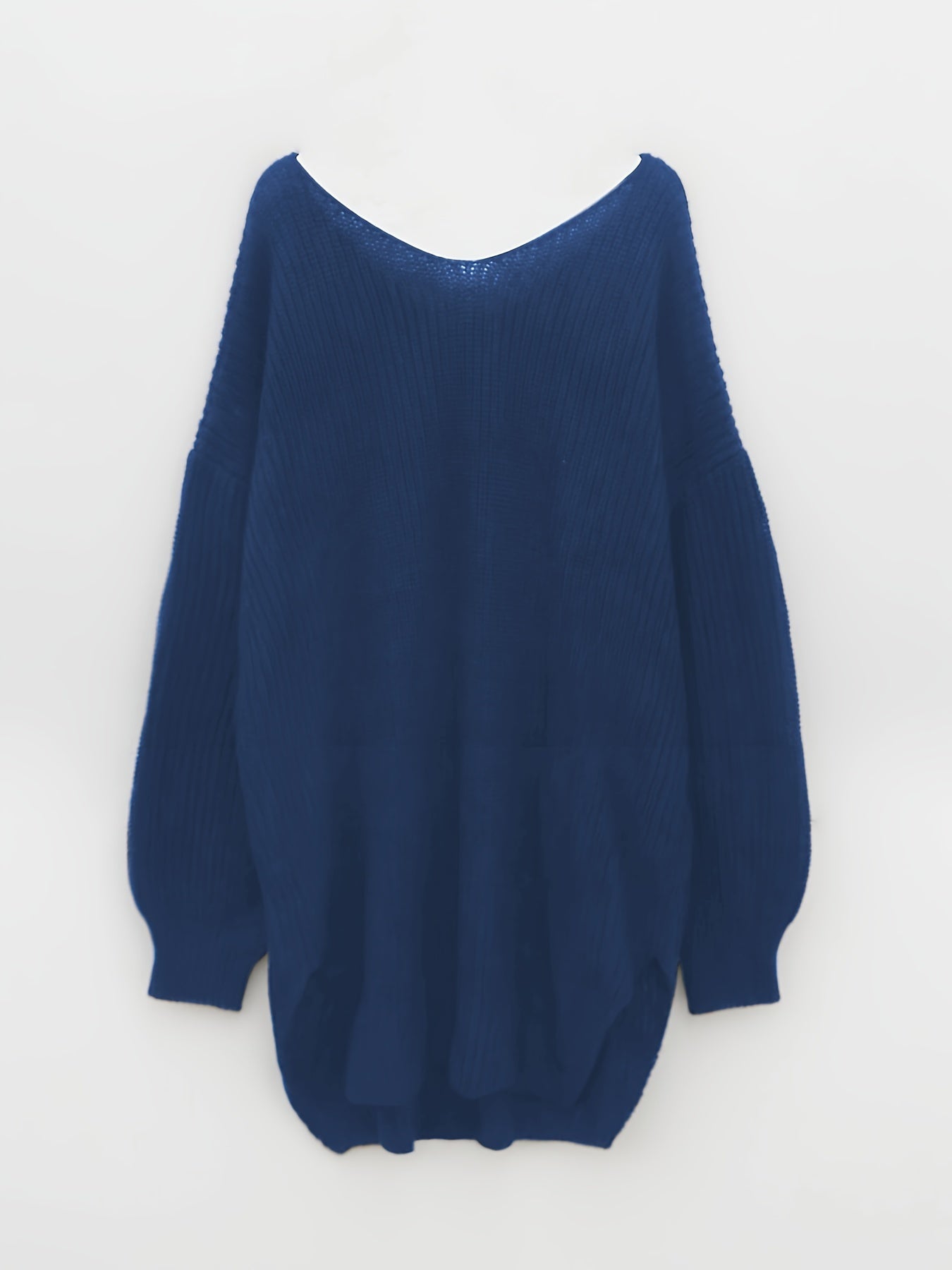  Casual Sweater Dress Women's Solid Lantern Sleeve One Shoulder Dress