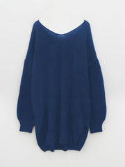  Casual Sweater Dress Women's Solid Lantern Sleeve One Shoulder Dress