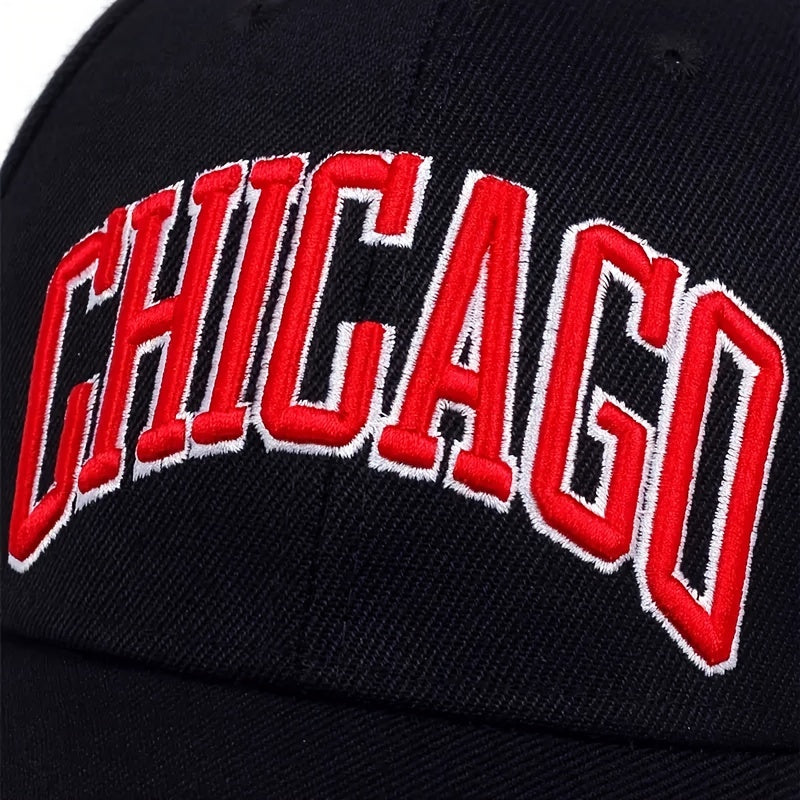 CHICAGO Embroidery Football Baseball Cap Adjustable Sun Hat Men Unisex